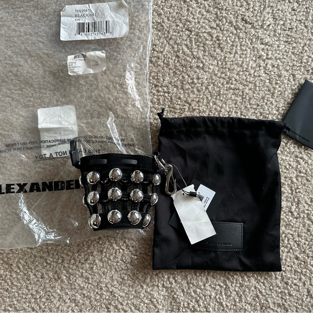 ALEXANDER WANG Roxy Suede Leather Bucket Bag nano size